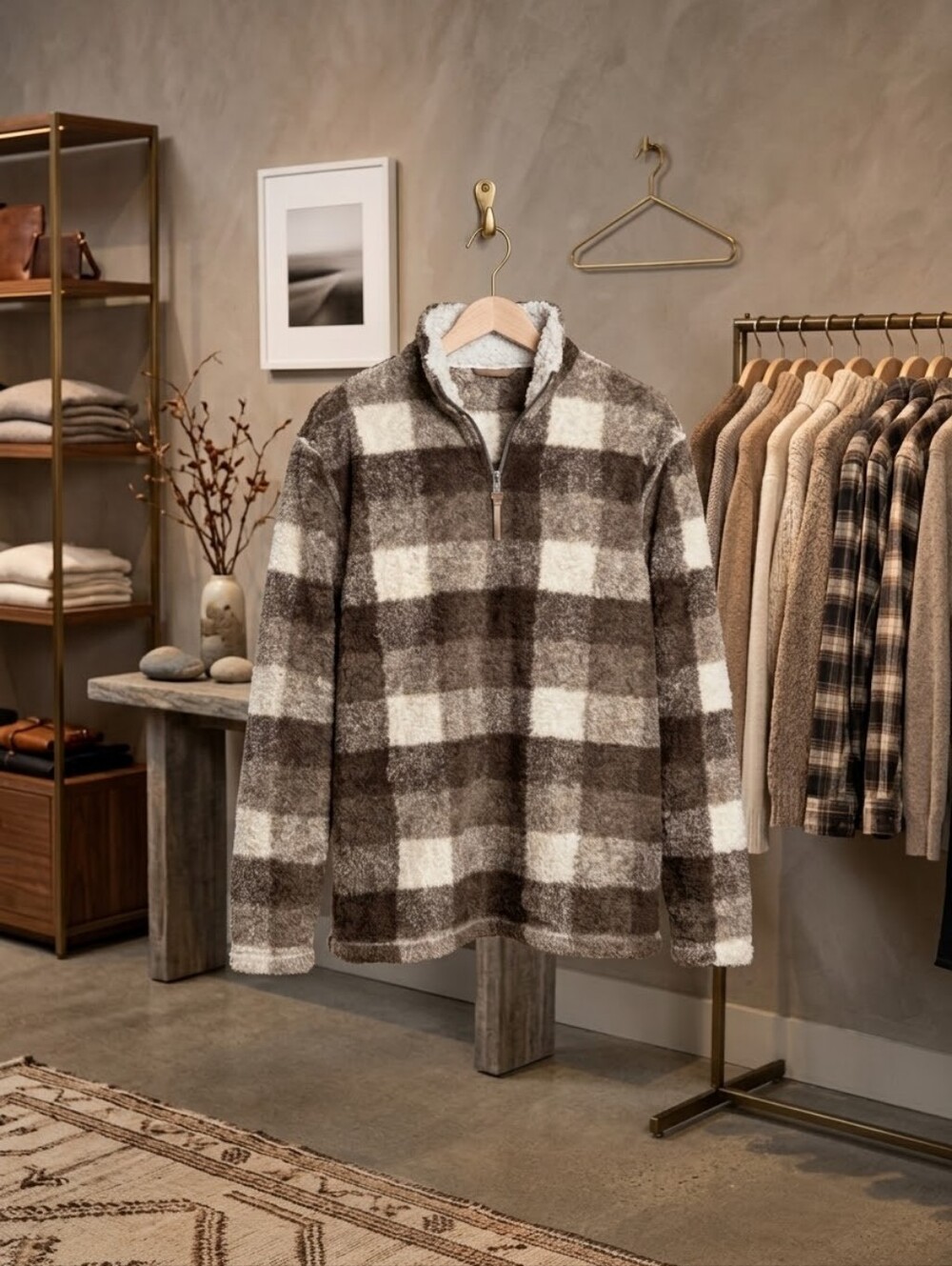 Men's True Grit Melange Plaid Pullover